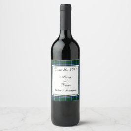 Rótulo Para Garrafa De Vinho Rótulo de Vinho de Casamento da Escócia