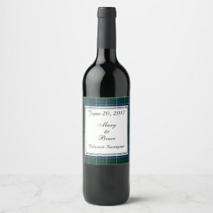 Rótulo Para Garrafa De Vinho Rótulo de Vinho de Casamento da Escócia