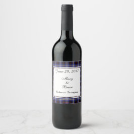 Rótulo Para Garrafa De Vinho Rótulo de Vinho de Casamento da Escócia Hill