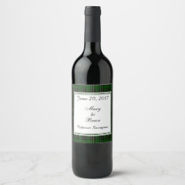 Rótulo Para Garrafa De Vinho Rótulo de Vinho de Casamento da Escócia MacAlpina
