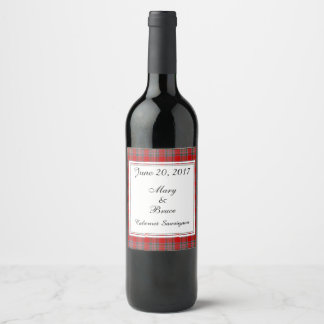 Rótulo Para Garrafa De Vinho Rótulo de Vinho de Casamento da Escócia MacBean