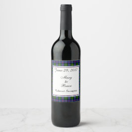 Rótulo Para Garrafa De Vinho Rótulo de Vinho de Casamento escocês Farquharson
