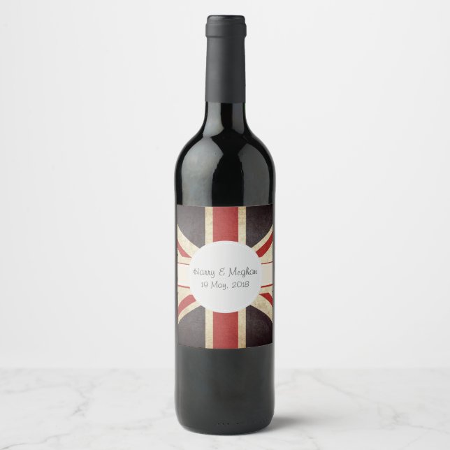 Rótulo Para Garrafa De Vinho Rótulo de Vinho do Jack da União Harry & Meghan (Frente)