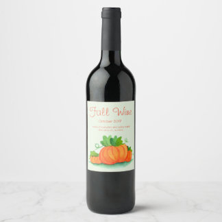 Rótulo Para Garrafa De Vinho Rótulo do Vinho de Queda