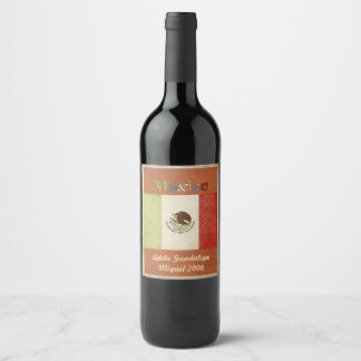 Rótulo Para Garrafa De Vinho Rótulo do Vinho do México