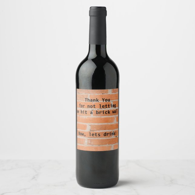 Rótulo Para Garrafa De Vinho Rótulo do Vinho do Tijolo (Frente)