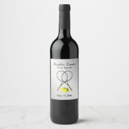 Rótulo Para Garrafa De Vinho Silver Personalizado de tênis
