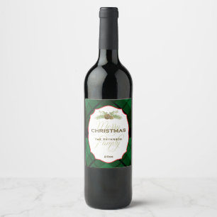 Rótulo Para Garrafa De Vinho Tradicional, Natal da xadrez