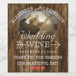 Rótulo Para Garrafa De Vinho Vinho de Casamento | Foto personalizada por país r