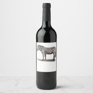 RÓTULO PARA GARRAFA DE VINHO ZEBRA