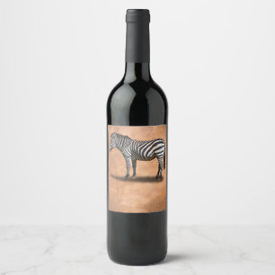 RÓTULO PARA GARRAFA DE VINHO ZEBRA