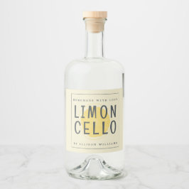 Rótulo Personalizado de Limoncello Caseiro