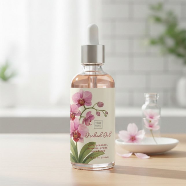 Rótulo Personalizado de Óleo de Orquídea Caseiro (Criador carregado)