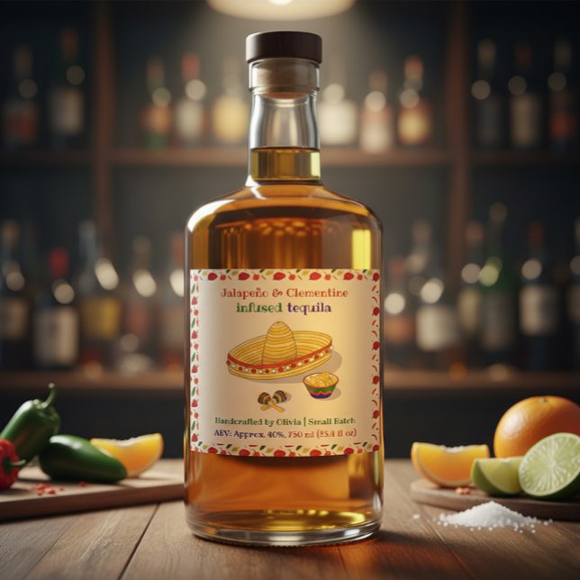 Rótulo Personalizado de Tequila Infundido com Jala (Criador carregado)