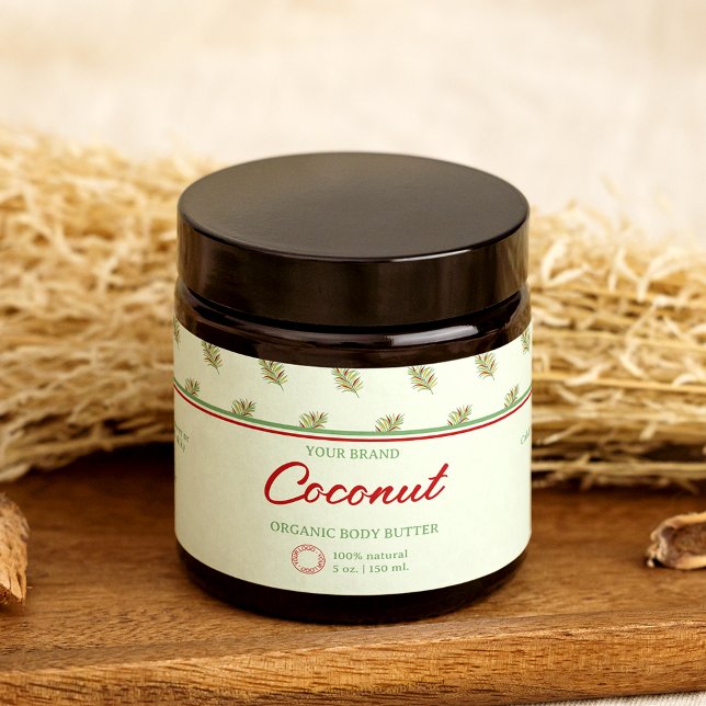 Rótulo Retro Palm Deixa Os Cosméticos Envolver-Se (Criador carregado)