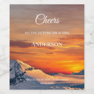 Rótulo Romântico de Inverno da Terra Marinha Elega