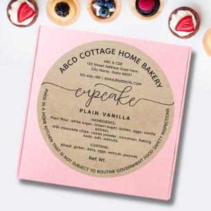 Rótulo Russo de Etiqueta de Cupcake