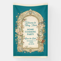 Rótulo Vintage com Flores coloridas 55 + seu texto