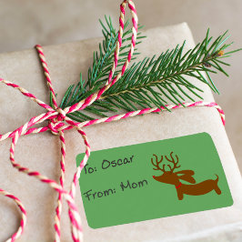 Rótulos adesivos Dachshund Holiday Gift Rótulos