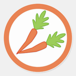 Rótulos adesivos de círculo de sabor a Cenoura