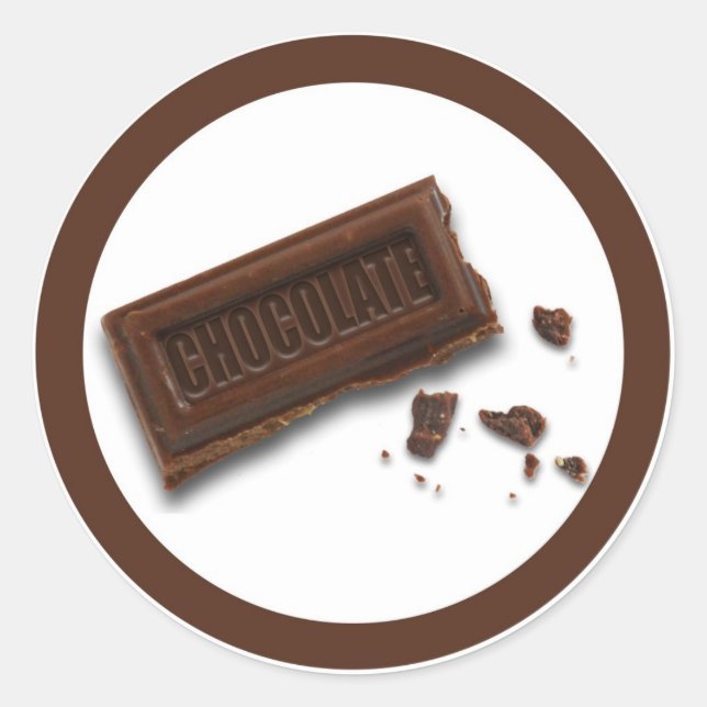 Rótulos adesivos de círculo de sabor chocolate (Frente)