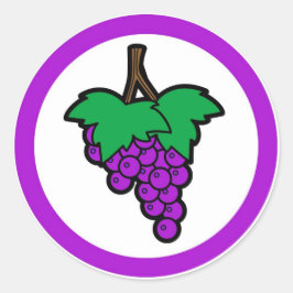 Rótulos adesivos em círculo com sabor a grama