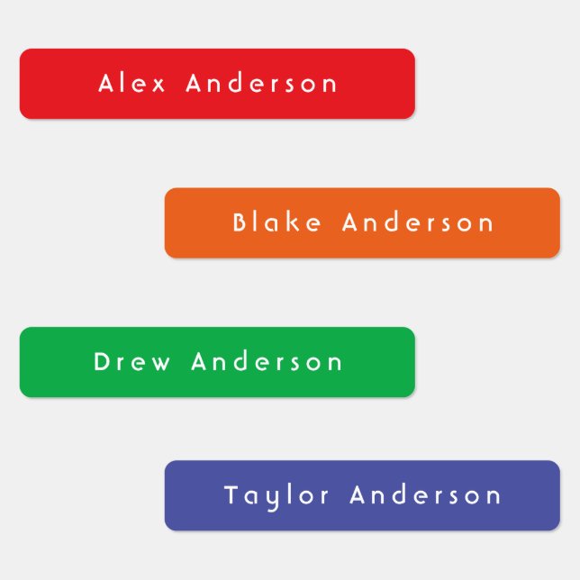 Rótulos adesivos Rainbow Skinny protetor d'água (Grupo)