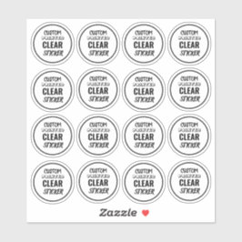 Rótulos de Adesivos Transparentes Pequenos Persona