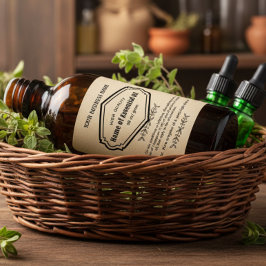 Rótulos de Apothecary de Óleo Essencial Vintage