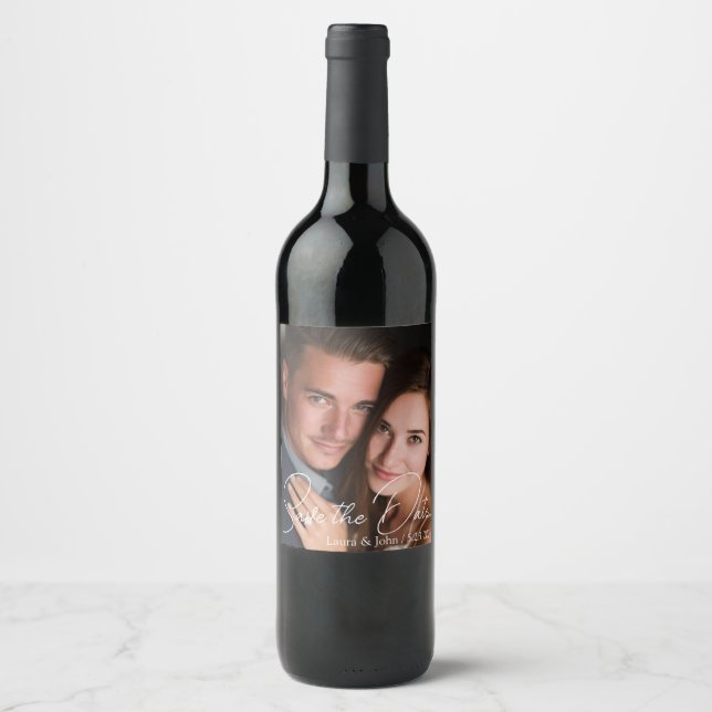 Rótulos de Bebidas para Salvar a Data de Fotos Per (Frente)