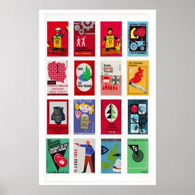 Rótulos de Caixa de Fósforos Polonesa Impressão em (Frente)