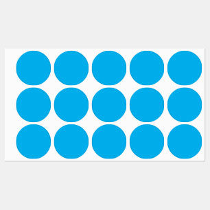 Rótulos de Círculo Azul Adesivos Impermeáveis Or