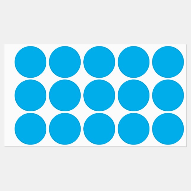 Rótulos de Círculo Azul Adesivos Impermeáveis | Or (Folha)