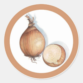 Rótulos de círculo com adesivo de aroma de cebola