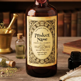 Rótulos de Elixir Verticais Místicos no Estilo de 