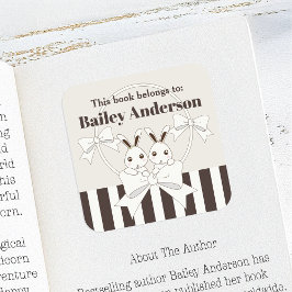 Rótulos de etiqueta de livro personalizados de coe