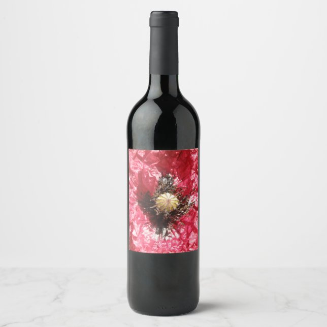 Rótulos de Frasco de Macro-Vinho bonito de Flor Ve (Frente)