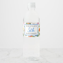 Rótulos de Garrafa de Água de Luau Tropical