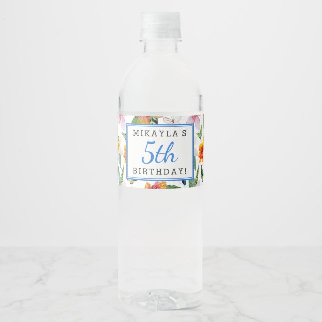 Rótulos de Garrafa de Água de Luau Tropical (Frente)