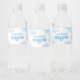 Rótulos de Garrafa de Água de Neve Derretida Azul