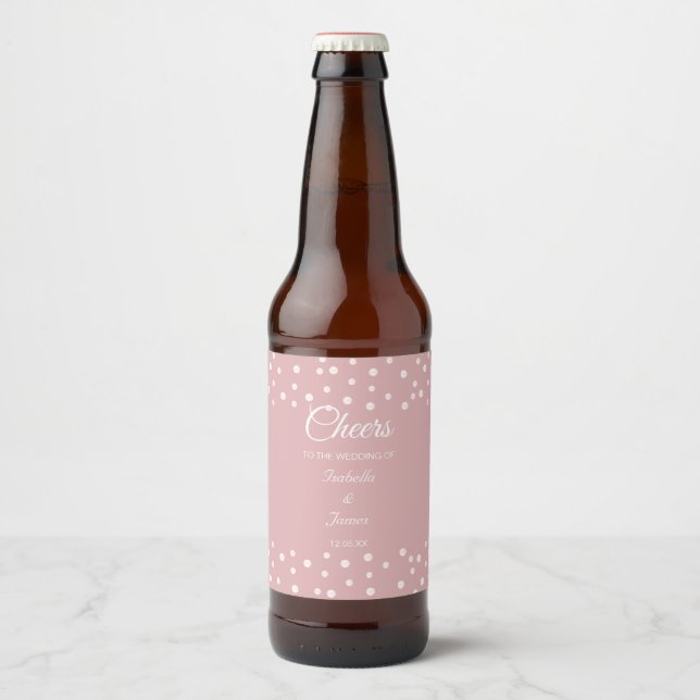 Rótulos de Garrafa de Cerveja para Casamento Pérol (Frente)