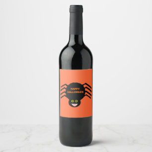 Rótulos de garrafa de vinho de aranha preta do Ha