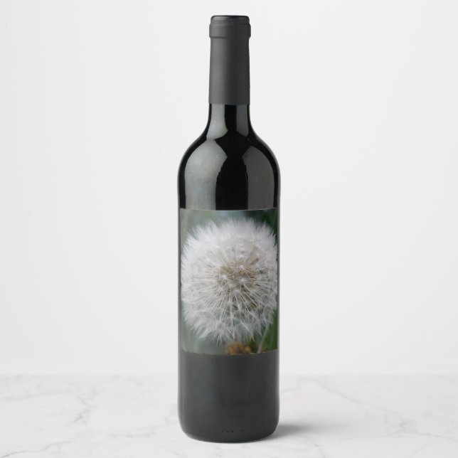 Rótulos de Garrafa de Vinho de Flor com Dandelion  (Frente)