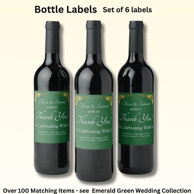 Rótulos de Garrafa de Vinho Espumante, Verde Esmer (Criador carregado)