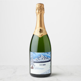 Rótulos de Garrafa de Vinho Espumante Winter Wonde