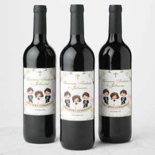 Rótulos De Garrafa De Vinho Para Meninas Irmão Esp