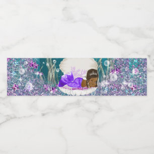 Rótulos de Garrafas de Água Sereia Afro-Americanas