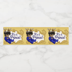 Rótulos de Garrafas de Bebê Príncipe Americano Afr