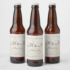 Rótulos de Garrafas de Cerveja de Casamento de ren