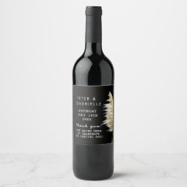 Rótulos de Garrafas de Vinho de Casamento de Grama
